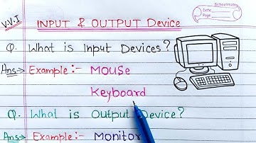 Input & Output devices of computer | Learn Coding