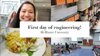 First Day of University! freshman year | mcmaster engineering | varsity tennis