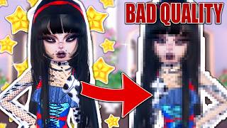 Using the *WORST QUALITY* in *MASTER'S SERVERS* in *DRESS TO IMPRESS* (ROBLOX)