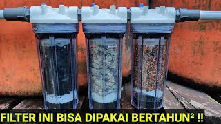 INOVASI FILTER AIR SEDERHANA SKALA RUMAH TANGGA 💦 MENGGUNAKAN CATRIDGE REFILL NANOTEC #filterair