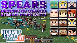 Hermits Figure Spear Out | Mounts of Mayhem - Update Day | Stream Clips | Hermitcraft Season 11