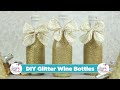 DIY Mini Glitter Wine Bottles!