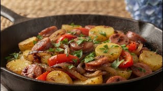 נקניקיות עם תפוחי אדמה ב-20 דקות