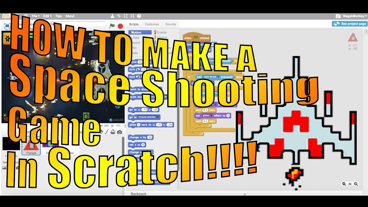 How to Make a Space Shooter Game in Scratch