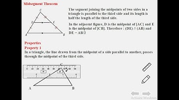 Midpoint Theorem and Pythagorean Theorem - Grade 8