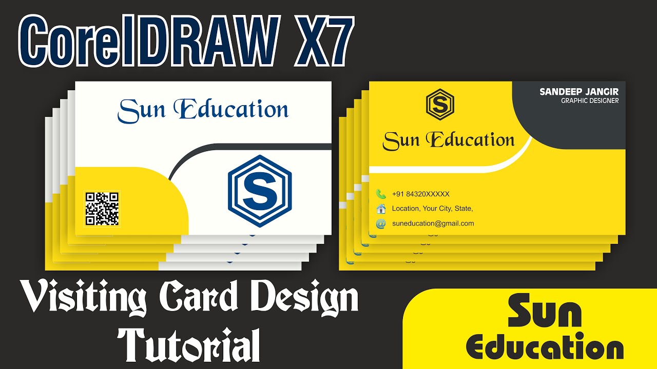 CorelDraw X7 Tutorial 52 || Professional Business Card Design || How