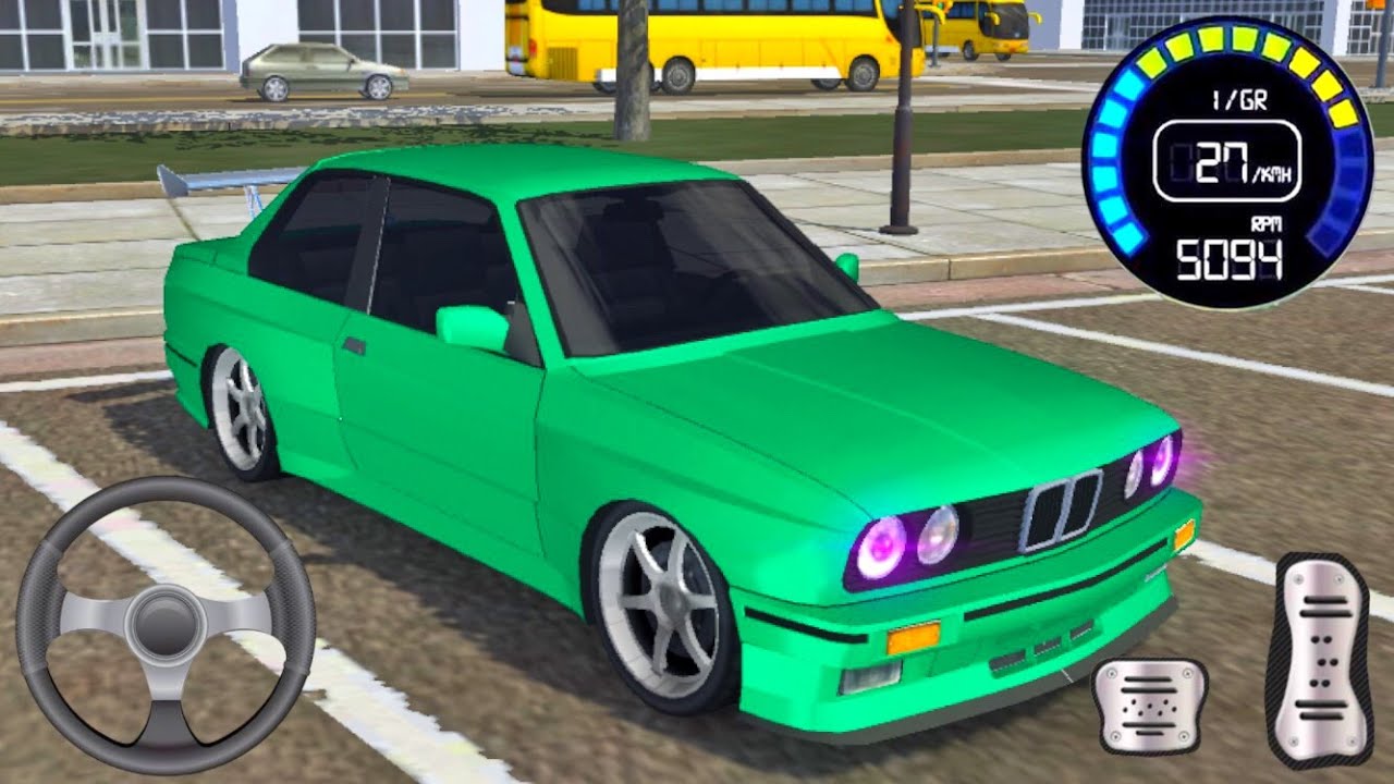 Modified Green Color BMW in Car Parking 3D: Online Drift - Car Games - New Games : ANDROID GAMEPLAY
