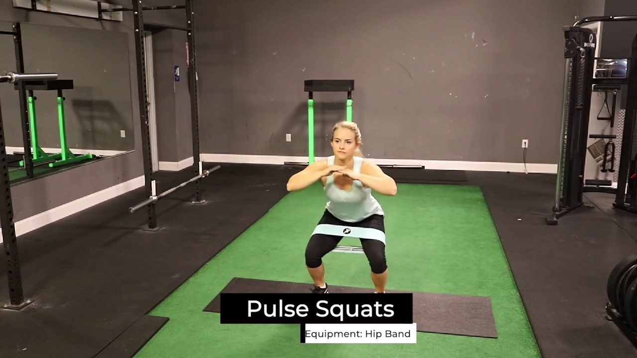 Pulse Squats with Hip Band Tutorial - YouTube