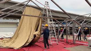 7×9 Nomadic Tent Factory Installation | Sturdy & Spacious Outdoor Shelter