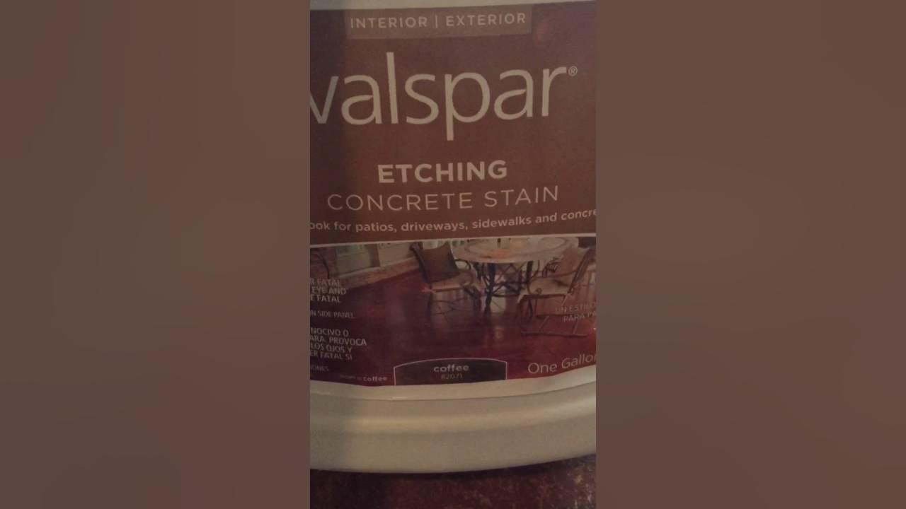 Valspar Etching Concrete Stain YouTube