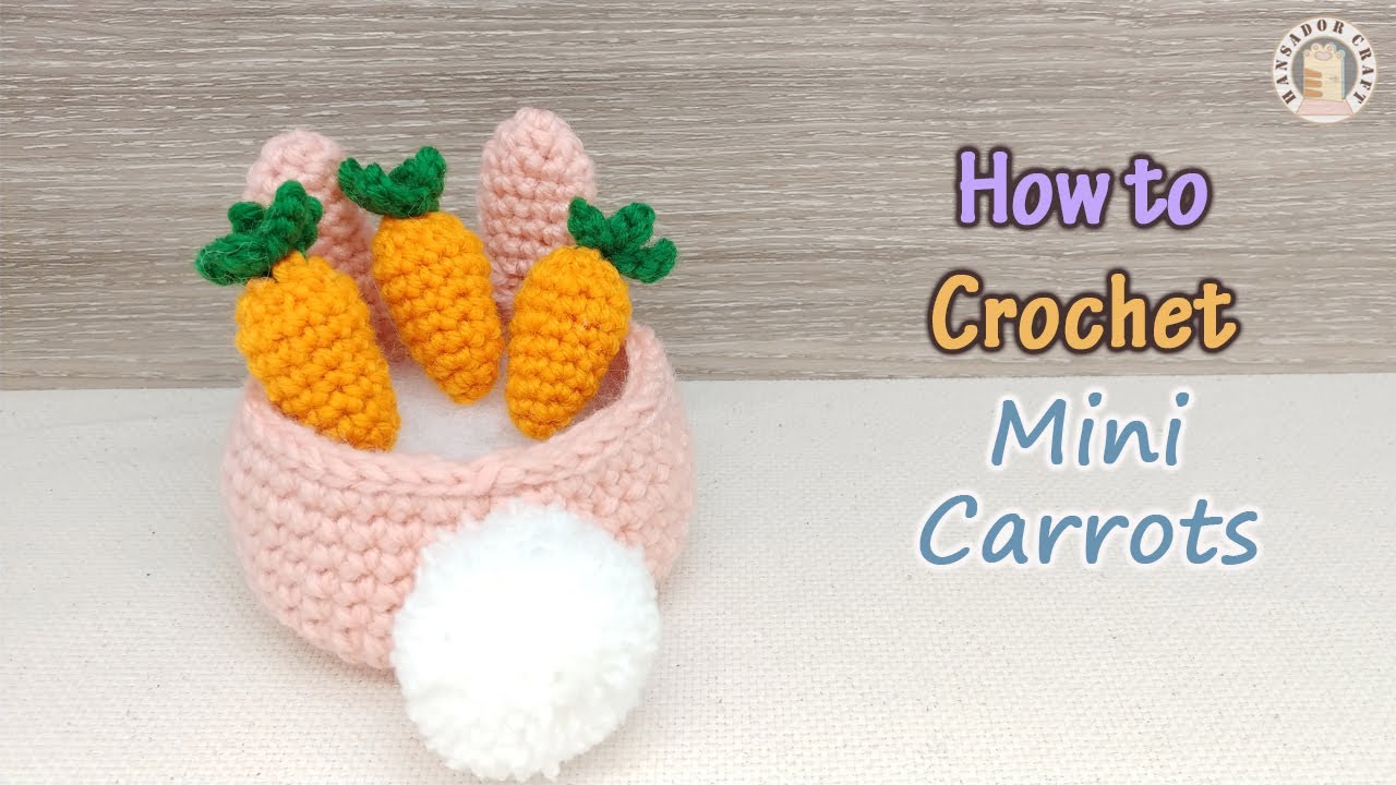 #053 Crochet Mini Carrot | How to crochet a carrot | Amigurumi Mini Carrot | Crochet Carrot |迷你紅蘿蔔鈎針