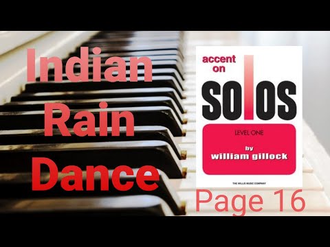 Indian Rain Dance - Gillock - Accent On Solos - Level One - Book 1 - Piano - Page 16