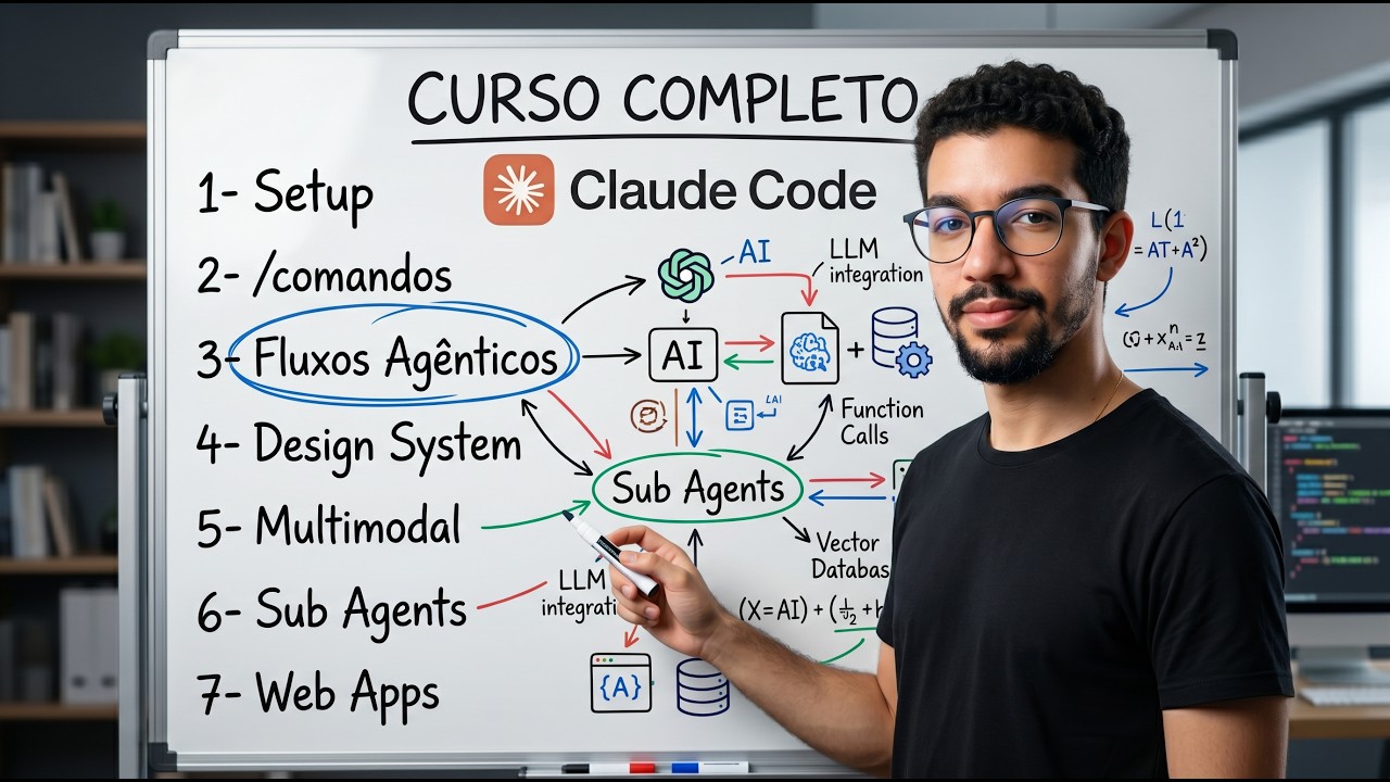 Claude Code: Curso Completo 3h+ (Básico ao Avançado) - YouTube