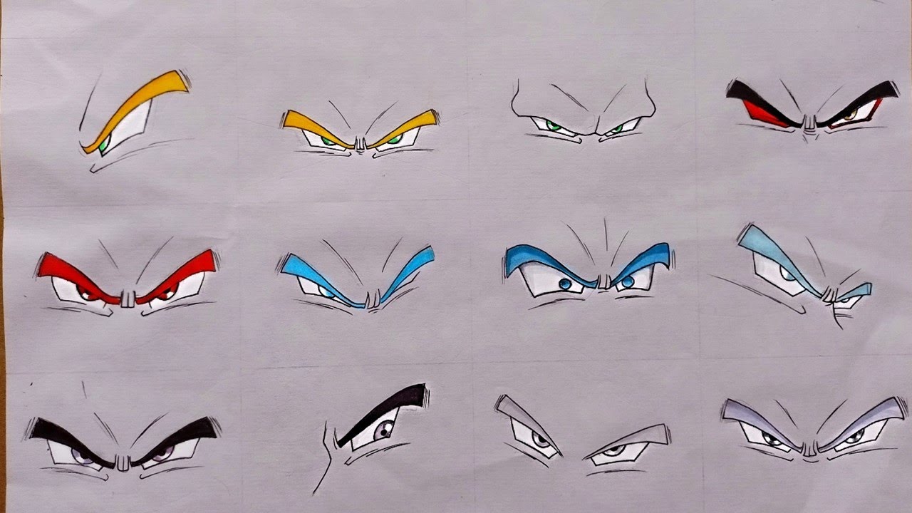 como dibujar ojos de Goku estilo Dragon Ball Super 2022 - YouTube