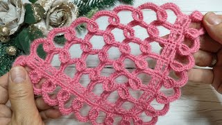 картинка: Оригинальная шаль всего из 2 - х раппортов ✨Crochet shawl ✨