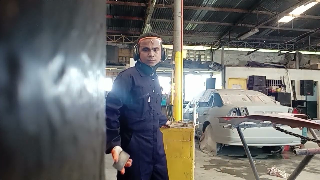 PANEL BEATER(Video#2) Repairing Dented Panel using metal Finishing(Jim Carlo Custodio)