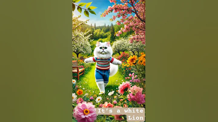 Watch the video about The Adorable Cat that Looks Like a White Lion #shorts #shortsfeed