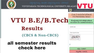 VTU RESULTS 2021(cbcs&non-cbs) all semesters (BE-BTECH)