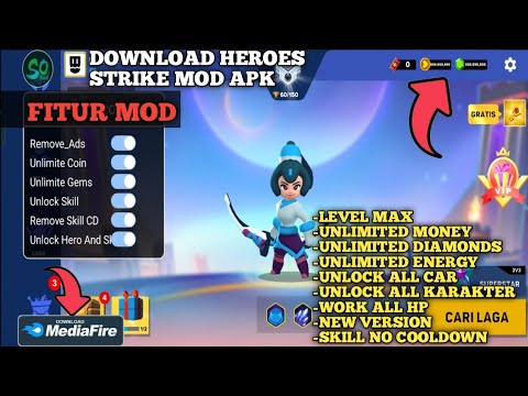 Download Heroes Strike Mod Apk Unlimited Coins Unlock Semua Karakter Terbaru 2023 – Link Media Fire 2023 mới nhất