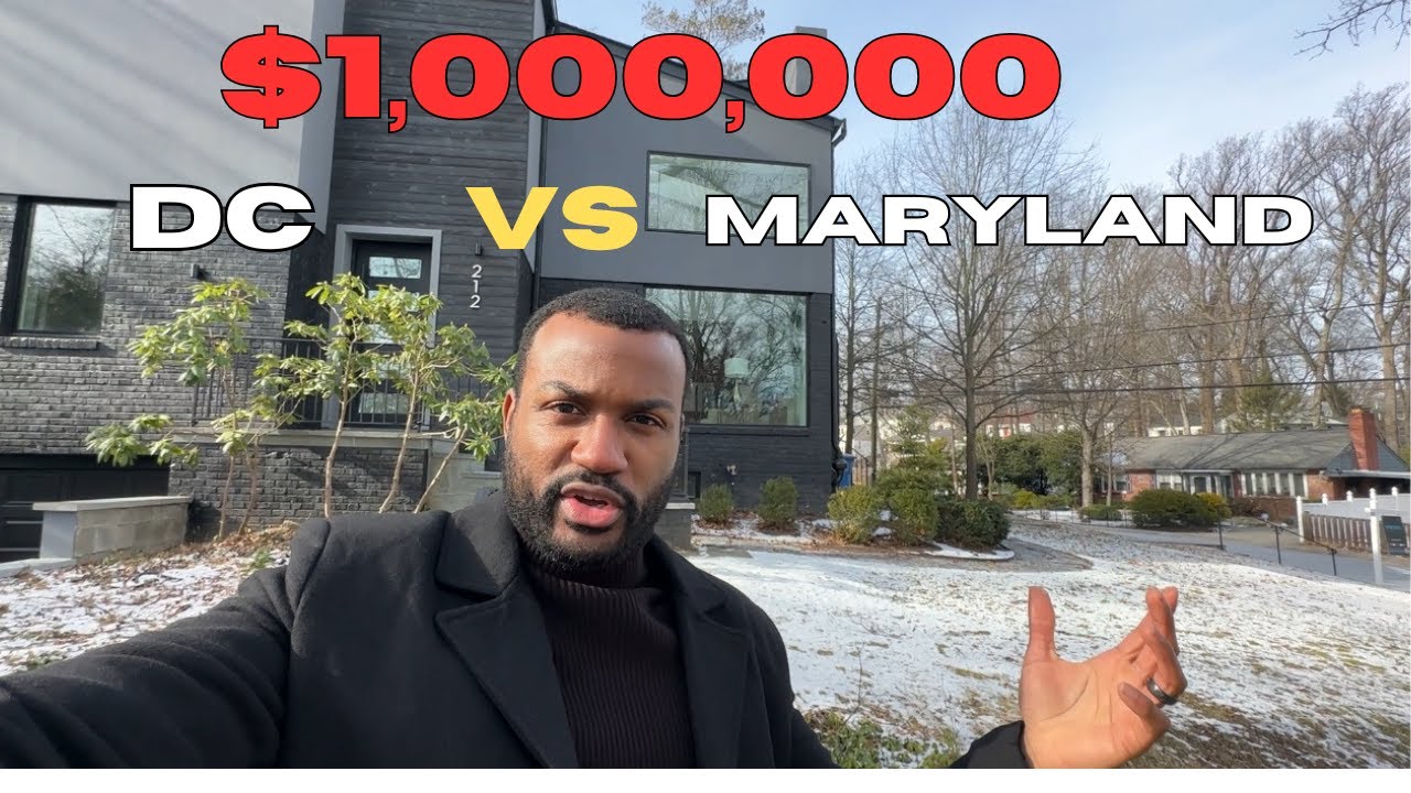 Washington DC Real Estate | $1MILLION In DC VS MARYLAND| Who wins?