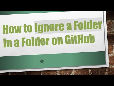 How to Ignore a Folder in a Folder on GitHub