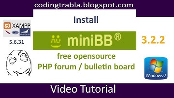 Install miniBB 3.2.2 PHP opensource Forum on Windows 7 localhost byAO