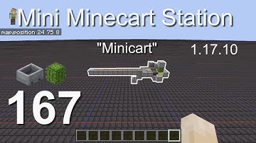 How to build a Mini Minecart Station (1.17.10) - Minecraft Bedrock Tutorials(167)
