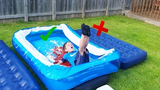 DON'T Trust fall into the wrong pool challenge