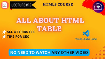 HTML Table in Hindi | All attributes | Tips for SEO | Html Course in Hindi