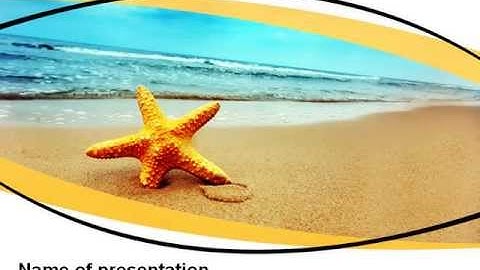 Starfish On The Beach PowerPoint Template by PoweredTemplate.com