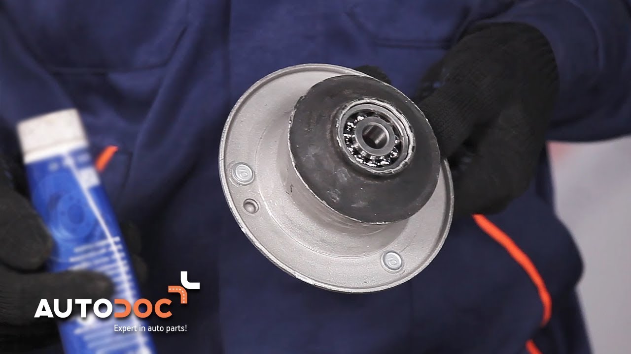 How to change strut mount BMW 5 E39 [TUTORIAL AUTODOC] YouTube
