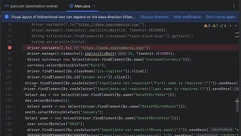 Automation by selenium"intellji-tool" for nopcommerce