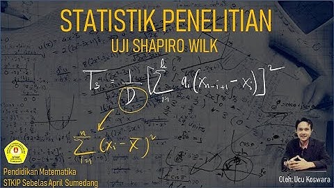 STATISTIKA PENELITIAN Uji Normalitas Shapiro Wilk dengan EXCEL