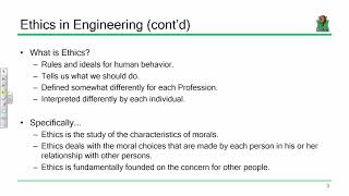 ENGR 452 Lecture 04:  Engineering Ethics (2017.09.13)