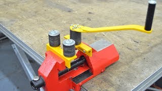 Roller Bender for use in a Vice - Homemade - Rundbiegemaschine