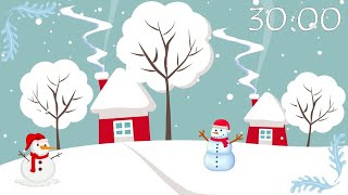 30 Minute Winter Timer with Relaxing Music for Classroom
