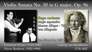 Beethoven: Violin Sonata No. 10, Ferras & Barbizet (1958