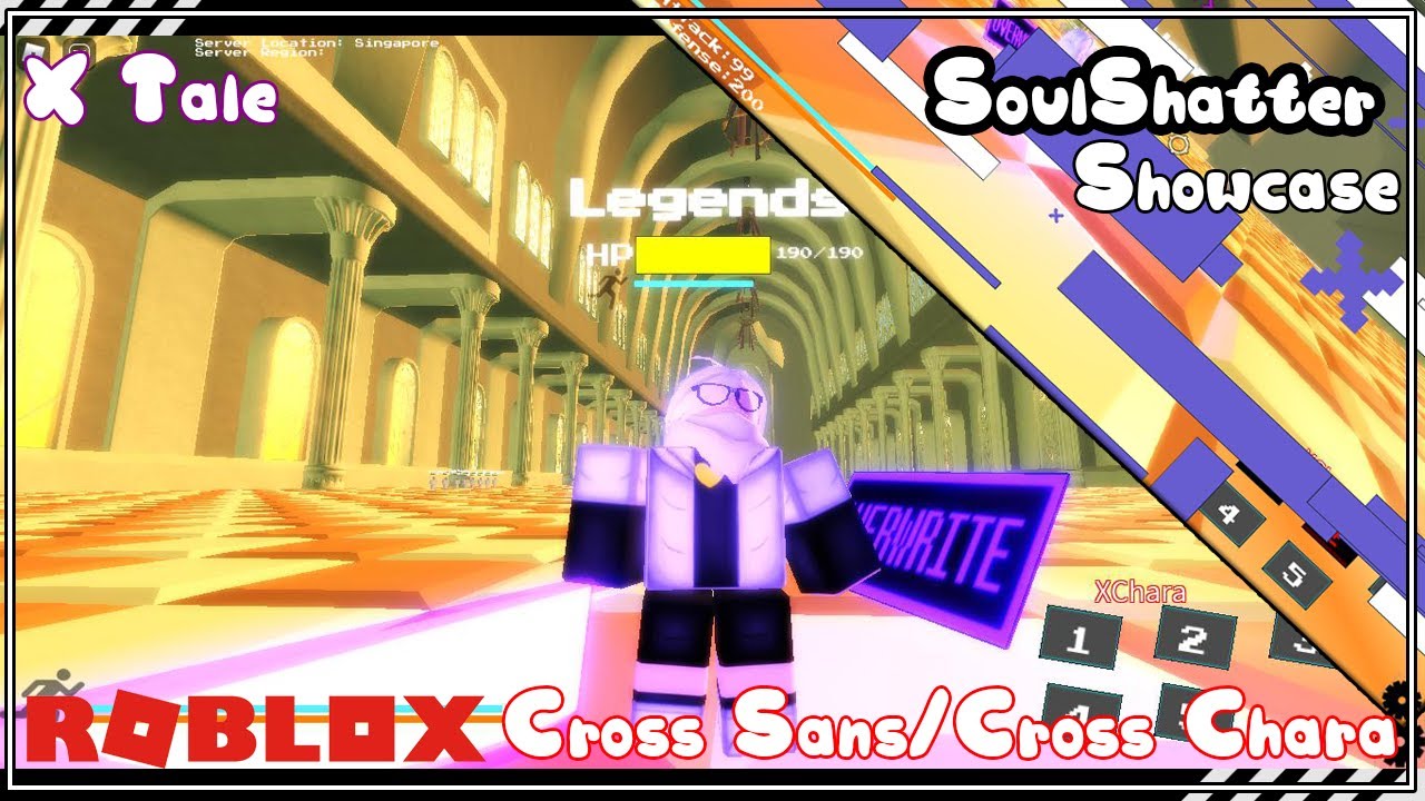 Roblox Soulshatter X Tale Cross Sans Chara Showcase Youtube - frisk and chara soul roblox