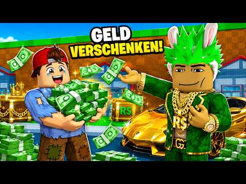 Ich VERSCHENKE 100.000 ROBUX an Roblox SPIELER!