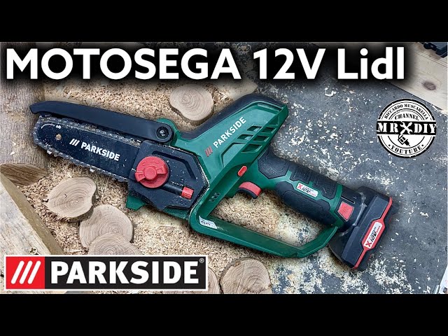 Parkside 12V lidl rechargeable chainsaw. PGHSA 12 A1. Mini cordless  electric saw. 