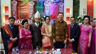 Ahok di Pesta Pernikahan Adat Batak
