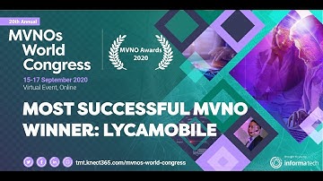 Lycamobile wins Most Successful MVNO 2020 – acceptance video