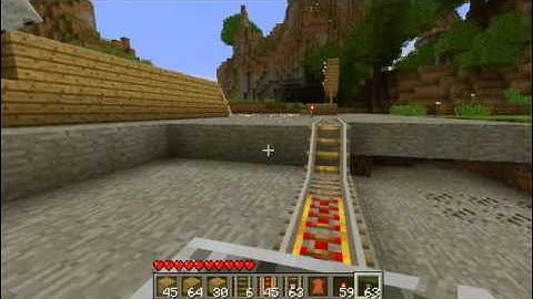 Minecraft Automatic and Button Train Station 1.6.6