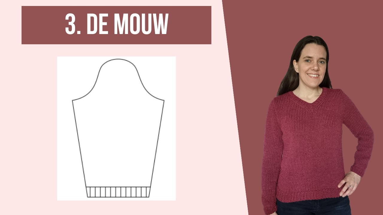 Zo brei je de mouwen van deze trui