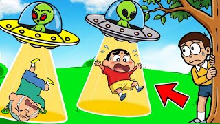 Shinchan & Nobita Attack By Alien Army 😱😱 | Shinchan And Nobita Game | Funny Game | screenshot 4