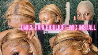 HOW TO INSTALL A HIGHLIGHTS WIG FROM START TO FINISH | BEGINNER FRIENDLY| #UNiceHair