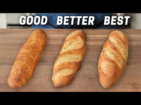 CRUSTY BAGUETTE 3 WAYS ANYONE can make these!