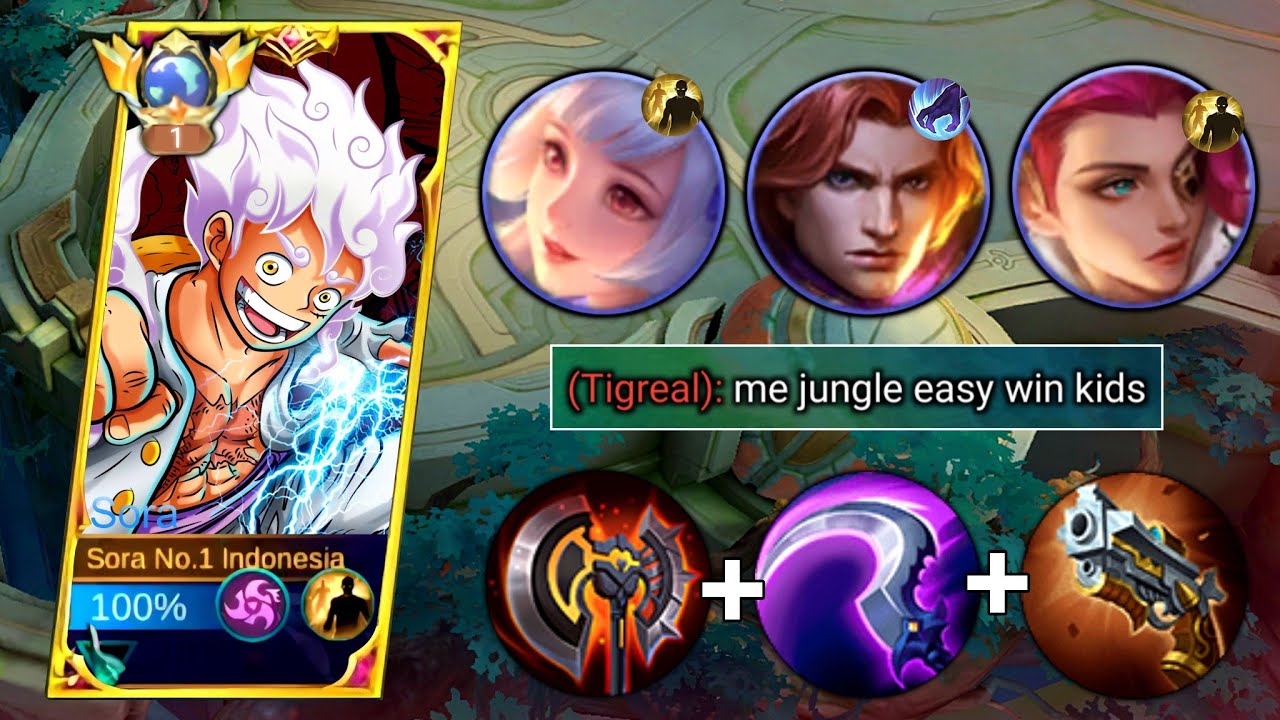 NORMAL DAY SOLO RANKED | SORA VS TIGREAL JUNGLE INTENSE MATCH🔥 - MOBILE LEGENDS