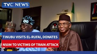 (VIDEO) Tinubu Visits El-Rufai, Donates N50m To Victims Of Train Attack
