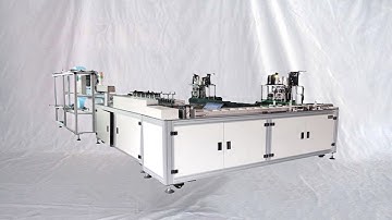 Automatic face masks making production line 1+2 line instruction demo máquina de máscaras faciais